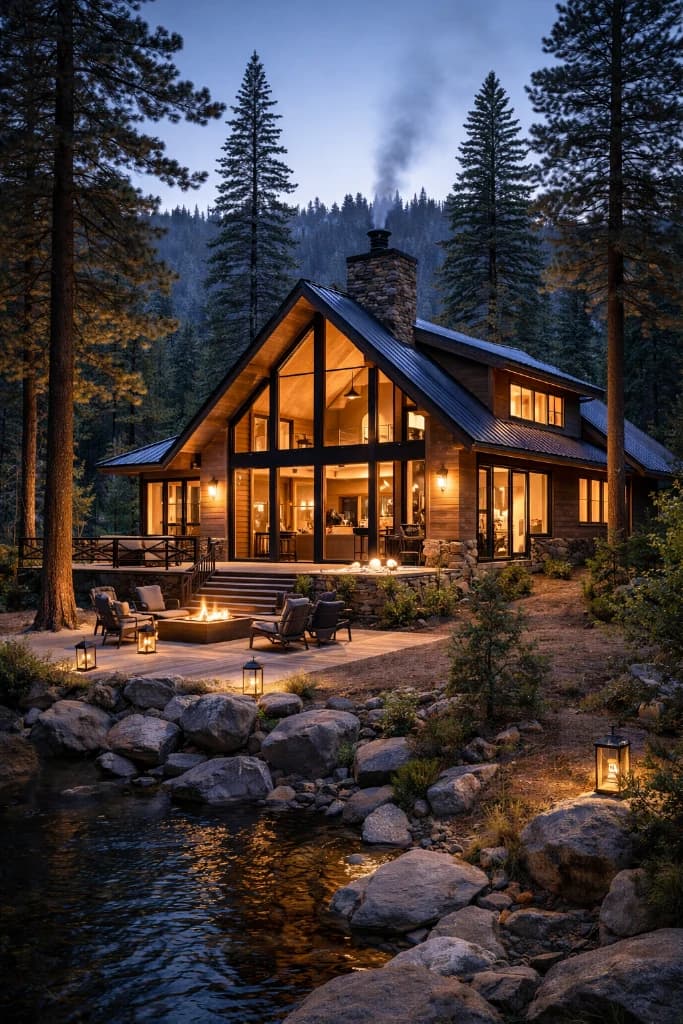 Luxury log cabin home